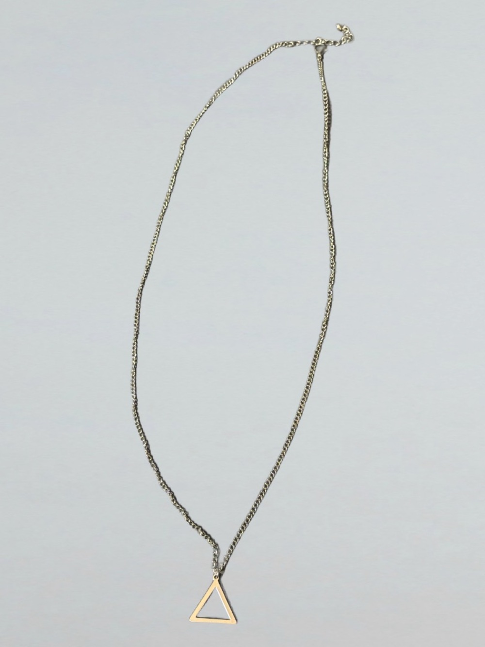 ASOS Silver Necklace With Triangle Pendant
